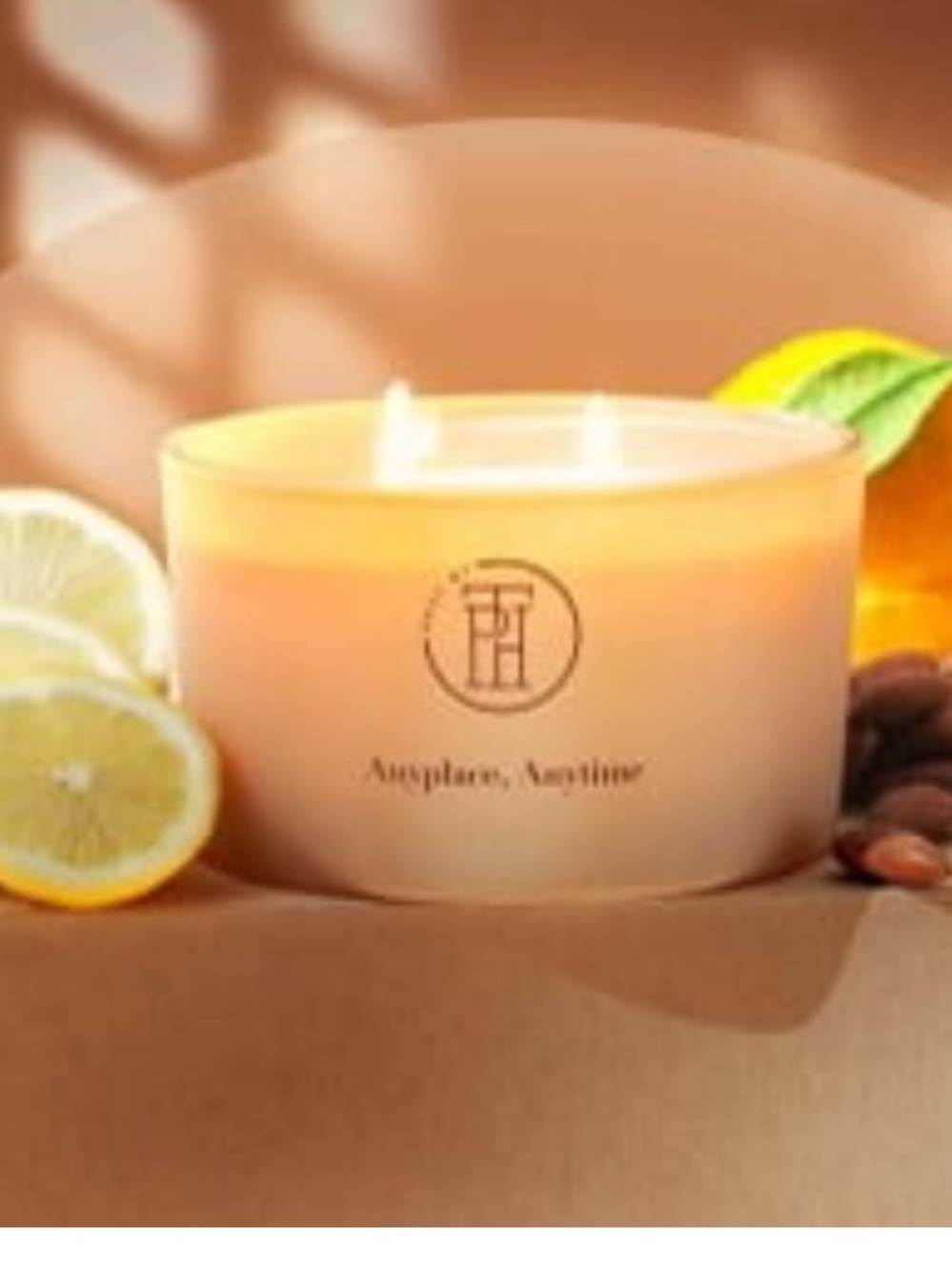 TPH NEW Anyplace, Anytime relaxation vanilla & citrus Scented spa Candle